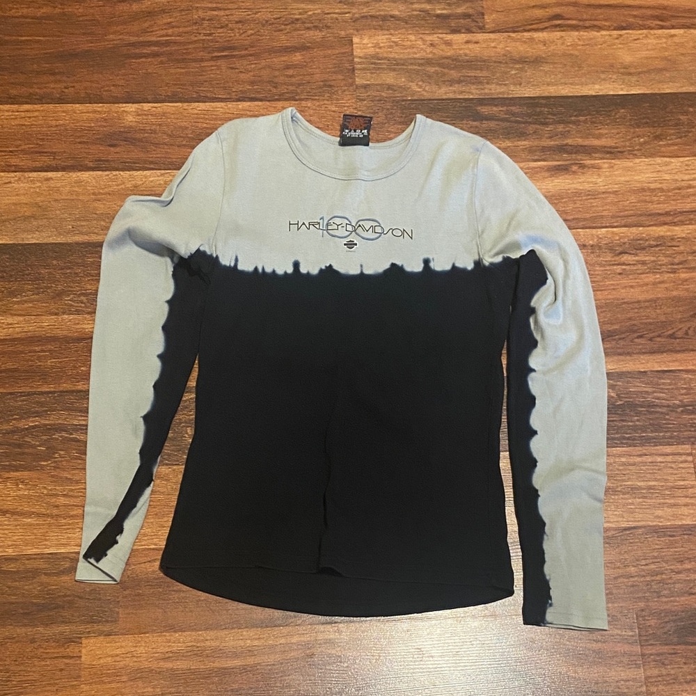 Harley-Davidson Black and Gray Long Sleeve Tee